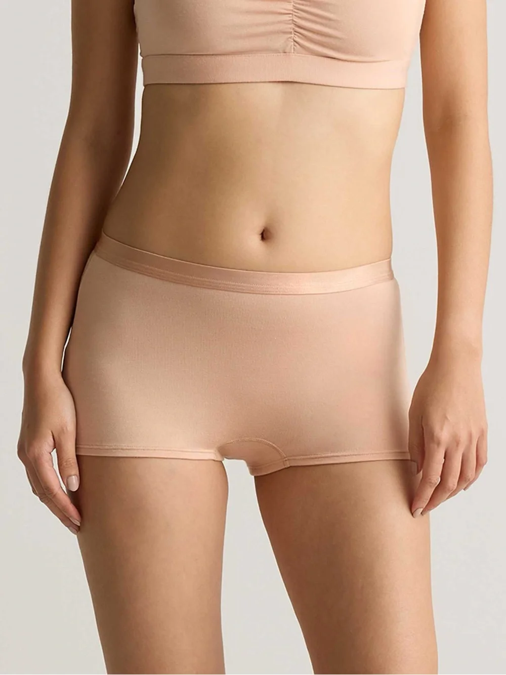 Quince Micromodal Boyshort in nude warm sand NWOT